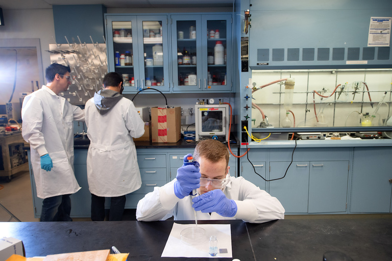Students at work in the Guymon lab